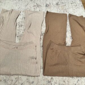 Cozy Knit Pant Bundle | H&M Ribbed & Waffle Knit Wide Leg Pants | Size Small